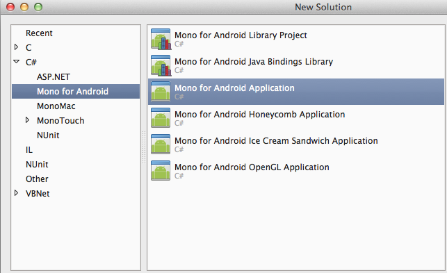 Create first Mono for Android Application