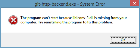 git-http-backend.exe - System Error