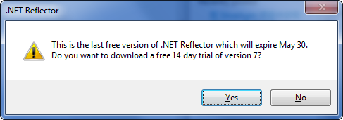.Net Reflector 的免费版本即将过期
